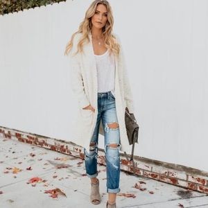 Soft long cardigan